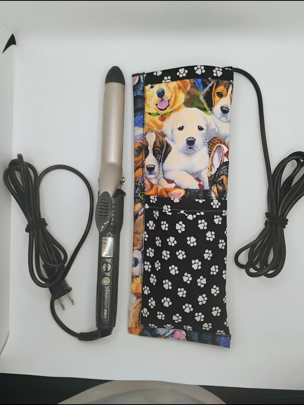 Dog And Paws Curling Iron/ Flat Iron Heat Resistant Travel Storage Pouch